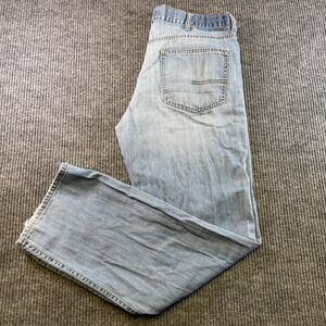 Calvin Klein Jeans Mens 36x33 Light Wash 100% Cotton Denim Straight Fit